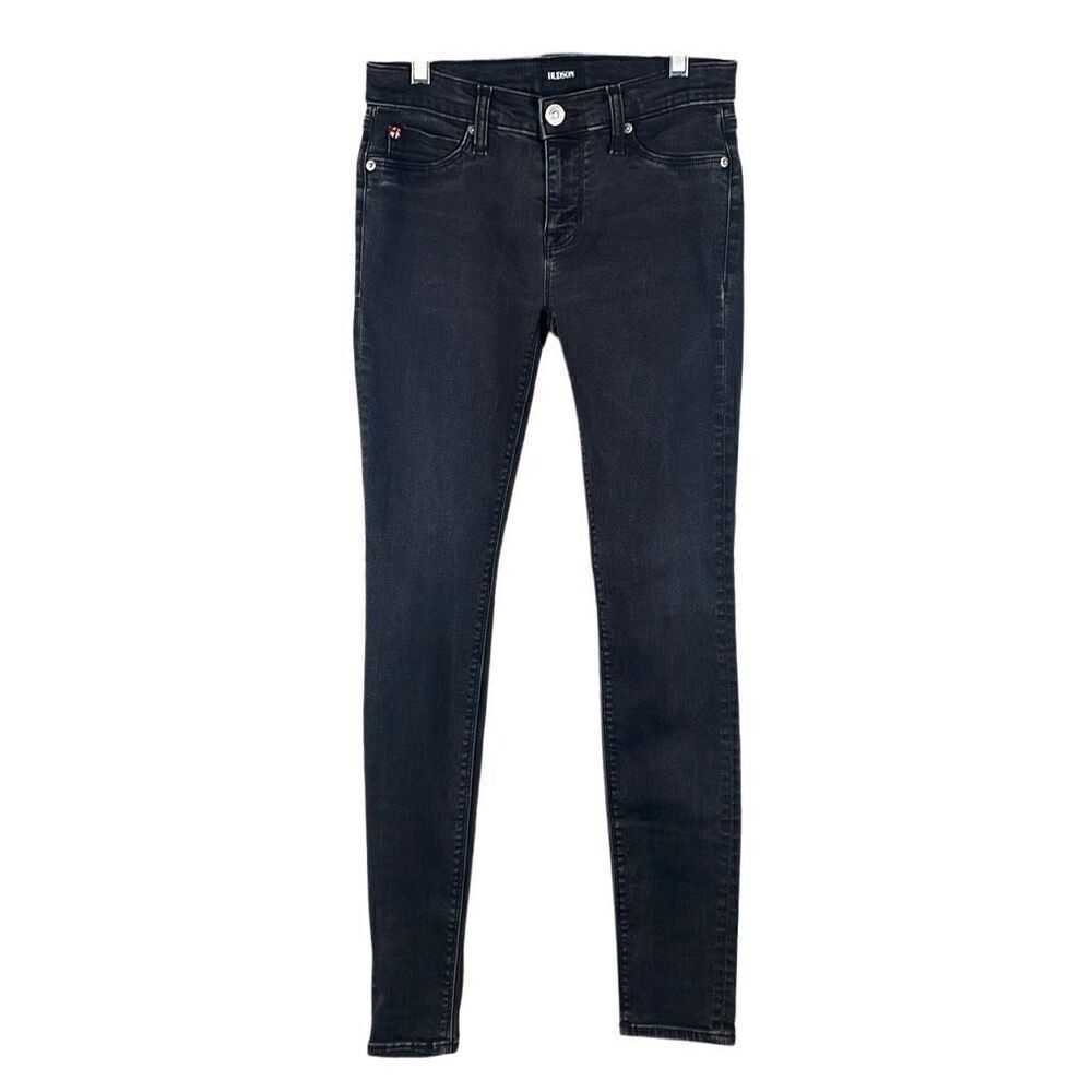 Hudson Krista Super Skinny Black Wash Jeans 26